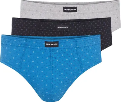 Produktbild von Henderson Herren Slipy 3er Pack - 100% Baumwolle, Klassischer Schnitt, Atmungsaktiv und Bequem, Elastischer Bund, Vielseitige Farben, Ideal für Täglichen Gebrauch, Hochwertige Unterwäsche, Multicolor XL