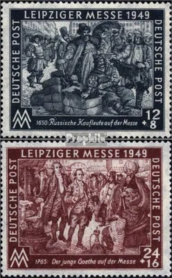Produktbild von Briefmarken Sowjetische Zone (All.Bes.) 1949 Mi 240-241 (kompl.Ausg.) postfrisch Leipziger Messe
