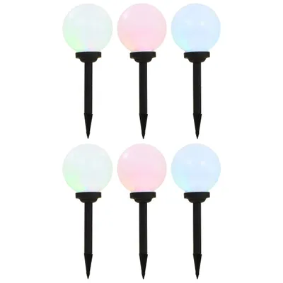 Obrázek produktu pro Zahradní solární lampy 6 ks LED kulovité 20 cm RGB