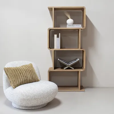 Produktbild von Giga Meubel Wandregal Floris - Mangoholz - Hellbraun - 80x40x180cm