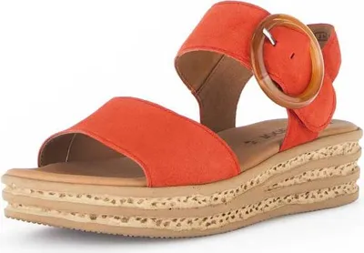 Produktbild von Gabor Comfort Plateau Sandale - Rot Leder : 38 : Normal Größe: 38 Weite: Normal