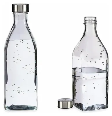Produktbild von Wasserkanne - mit Deckel - 1L - Glas - Wasserkaraffe - Gieskanne