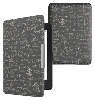 Produktbild von kwmobile Schutzhülle für Amazon Kindle Paperwhite Hülle - eReader Flip Case mit Auto Sleep Funktion - Gleichung mit Grün Gelb