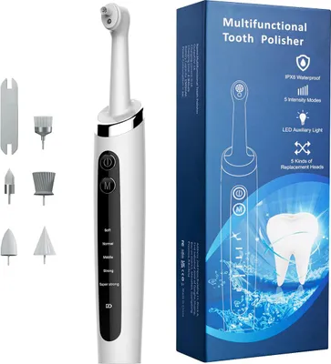 Produktbild von Elektrische Zahnpoliermaschine,Zahnreiniger elektrisch, Zahnstein Entferner,  USB, 5 Modi, IPX6
