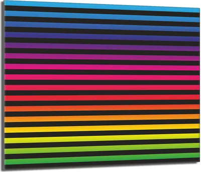 Produktbild von Herdabdeckplatte 60x52 Glaskeramikkochfeld Abdeckung Spritzschutz Glasplatte Deko Schneidebrett, Bunt Streifen