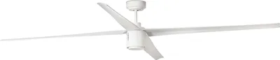 Image de Ventilateur de plafond à basse consommation avec éclairage LED et télécommande Attos Blanc 213 cm