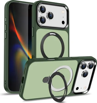 Zdjęcie produktu dla Hybrydowe, luksusowe etui na iPhone'a 17 Pro z pierścieniem magnetycznym do osłony ochronnej MagSafe