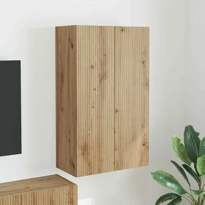Produktbild von "Schlussverkauf" TV-Wandschrank moderne - Wand Hängeboard - für das Wohnzimmer - Artisan-Eiche 59,5x31x100 cm Holzwerkstoff  C14715