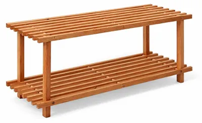 Obrázok produktu pre Stojan na topánky, drevený, 2 úrovne