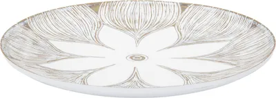 Image de Mauro Ferretti plateau décoratif Atene Polyresin White Wash Ø 35,5x4,4 cm Boho Chic