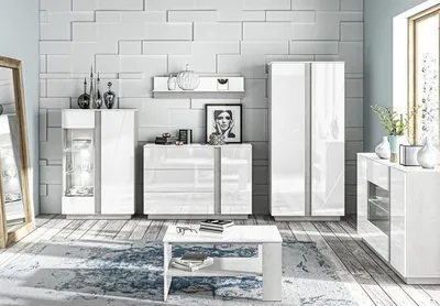 Zdjęcie produktu dla Zestaw do salonu wysoki połysk 5 szt. JVmoebel