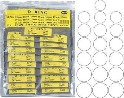 Produktbild von MMOBIEL 950x O-Ringe 0,5 mm Gummi-Dichtungs für Uhren Ersatz-O-Ringe für Uhrenrücken