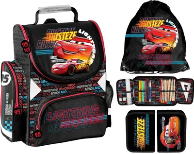 Produktbild von Schulranzen Set 3 teilig Tornister Jungen Cars