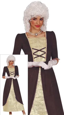 Imagen del producto de Traje de marquesa para mujer, vestido barroco largo con cordones, estilo rococó, ideal para disfraces históricos o de carnaval, talla: 42 - 44 (L), color: rojo