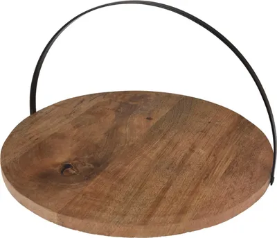 Image de Plateau de service Plateau de fruits Plateau décoratif Plateau à gâteaux BASIC Plateau en bois 38 cm HOMLA