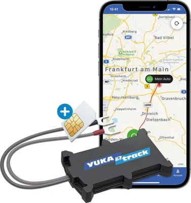 Productafbeelding van YUKAtrack IoT easyWire 2G All-in-One GPS-volgapparaat voor auto's, met SIM-kaart en databundel