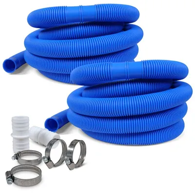 Produktbild von SET> 2x 6,00m Schwimmbad Schlauch, blau Ø 38mm