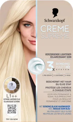 Produktbild von Schwarzkopf - Haarfärbemittel - Creme Supreme L1++ - Extreme Lightener Plus - 245g - 1 Stück