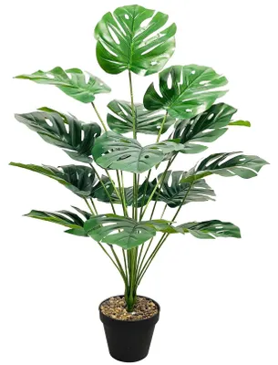 Productafbeelding van Kunstplant 75 cm - Kunstpalm - Kunstplanten voor binnen - Kunstplanten voor buiten - Decoratie voor woonkamer - UV-bestendig - Kunstboom