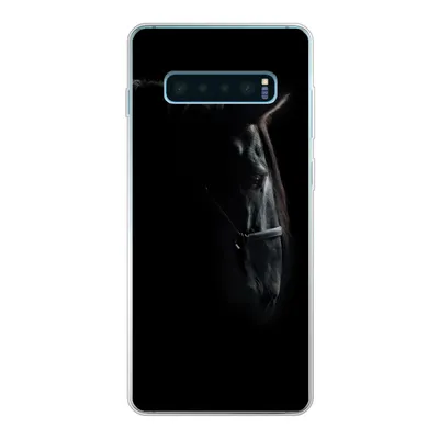 Produktbild von MuchoWow® Handyhülle Schutzhülle Hülle für Samsung Galaxy S10 Lite Pferd - Leicht - Schwarz Silikon Softcase Handy Hülle - Schutz