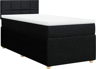 Produktbild von vidaXL Boxspringbett mit Matratze Schwarz 90x200 cm Stoff