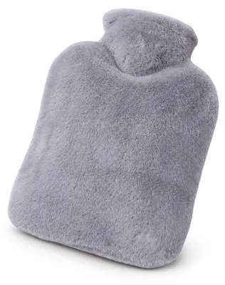 Zdjęcie produktu dla Termofor Gumowy 1 L W Pluszowym Pokrowcu Szary, Obraz wygenerowany przez AI