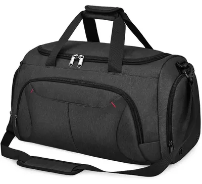 Produktbild von Wasserdichte Sporttasche mit Schuhfach 40L Schwarz