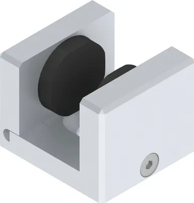 Produktbild von HELM GT-S 150 Bodenführung deckenbündige Montage Glas 8-12,76 mm silber