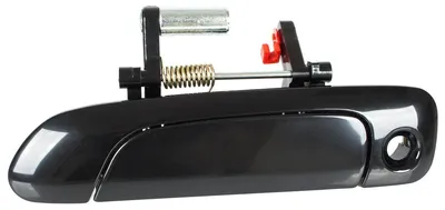 Image de Poignée de porte extérieure gauche pour Honda Jazz/Fit (02-08) avec trou, noir brillant, avant gauche