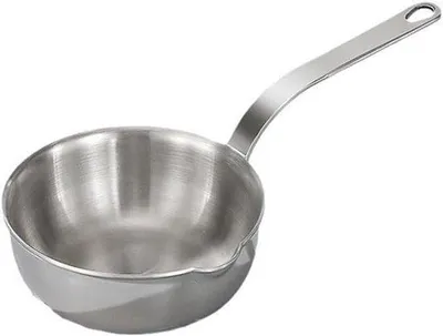 Immagine prodotto di Mini-pentolina, padelline per omelette e uova al tegamino, scaldaburro in metallo, padellina per uova al tegamino, padella con manico in legno