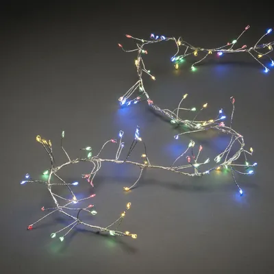 LED Micro Büschellichterkette - Cluster - 360 bunte LED - L: 2,7m - 8 Funktionen - Outdoor