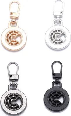 Produktbild von INF Abnehmbarer Reißverschlusskopf Rund 4 Farben Zinklegierung Ersatz für Kleidung Taschen 4 Stück Modell 8