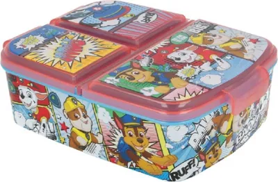 Produktbild von Paw Patrol Kinder Premium Brotdose Lunchbox Frühstücks-Box Vesper-Dose mit 3 Fächern