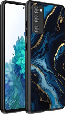 Image de Convient pour Samsung Galaxy S20 FE Coque de téléphone avec impression marbre - Coque arrière en TPU design marbre bleu doré - Bleu doré - Smartphonica