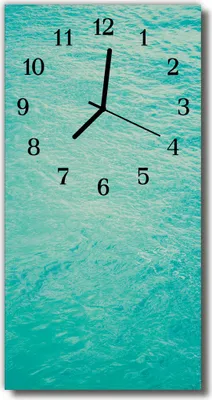 Produktbild von Tulup Glasuhr Wanduhr Küchenuhr Echt-Glas 30x60 Wasser Blau