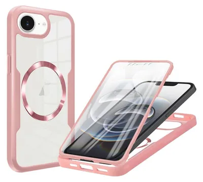 Immagine prodotto di Custodia per Apple iPhone 17e  16e Full Cover a 360 gradi in acrilico ibrido TPU rosa