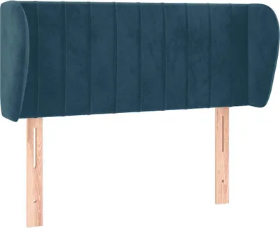 Produktbild von vidaXL Kopfteil mit Ohren Dunkelblau 83x23x78/88 cm Samt