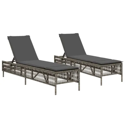 Zdjęcie produktu dla VidaXL 3261598, Taras, Obite siedzisko, Technorattan, Stal, Szary, 110 kg, 550 mm