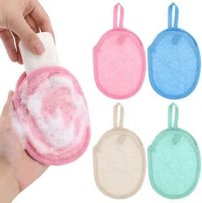 Produktbild von 4 Seifensäckchen für feste Seife, langlebige Peelingbeutel mit Aufhängeschlaufe, Seifensack zum Duschen aus Nylon mit Schaumnetz für feste Seife und Duschgel