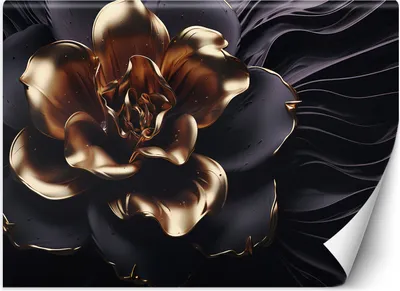 Produktbild von Vlies fototapete Goldene Blume 450x315 cm Feeby Gold inkl. Kleber einfache Montage
