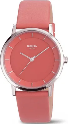 Produktbild von Boccia Damen Armbanduhr Trend 3355-01 Titan Lederband lachsfarbig