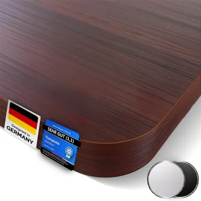 Produktbild von DESKSPACE Tischplatte 2,5 cm Extra-Dick – Mahagoni Schreibtischplatte 140×70 cm, Ideal für höhenverstellbare Schreibtische, robust & langlebig