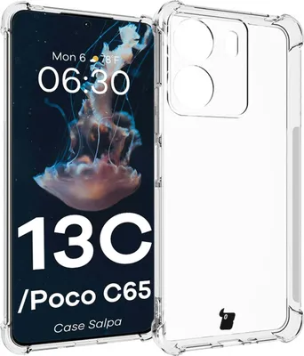 Produktbild von Elastyczne etui Bizon Case Salpa do Xiaomi Redmi 13C / Xiaomi Poco C65, przezroczyste