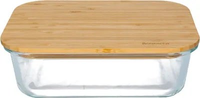 Produktbild von Brabantia Glas Backofen Schüssel mit Bambus Deckel 1L