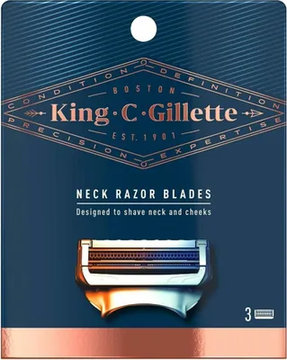 Produktbild von Gillette King C Rasierklingen 3er Pack Neck&Cheeks