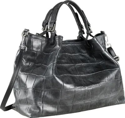 Produktbild von XL Ledertasche McBarth mit Kroko Prägung von collezione alessandro