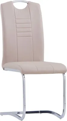 Image de vidaXL Chaise cantilever 2 pcs. Marron cappuccino Similicuir