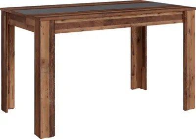 Produktbild von byLIVING Esstisch Nori / Moderner Küchentisch in Altholz-Optik / Mittelplatte in anthrazit / 140 x 80, H 75 cm