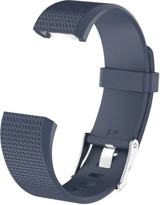Immagine prodotto di Go Go Gadget – Compatibile con Fitbit Charge 2 – Bracciale in silicone – Taglia S/M – Grigio-blu