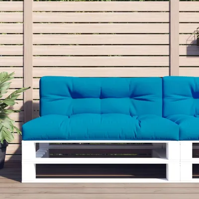 Produktbild von Möbel Palettenkissen Hellblau 120x40x12 cm Stoff - Gartenmöbelauflagen 360627